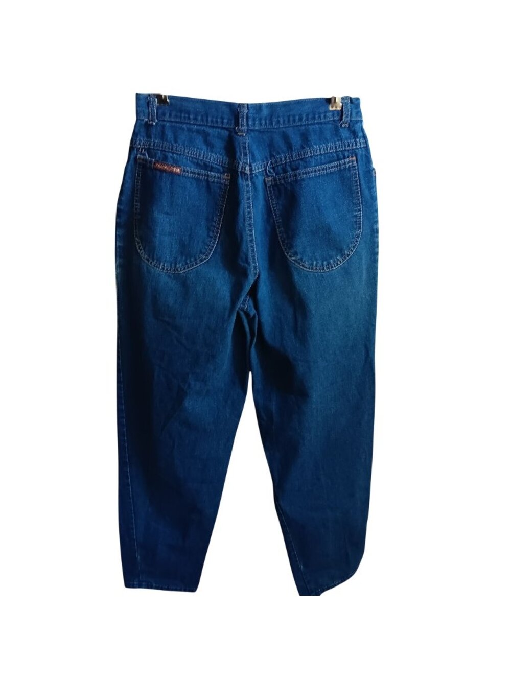 12 29x29 Vtg 80s MOM Jeans Flappy Cottage Cottage Raw Infigo Denim PRAIRIE ROSE